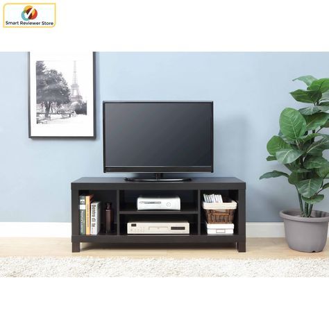 47 Inch Tv Stand Entertainment Center Home Theater Media Regarding Popular Woven Paths Open Storage Tv Stands With Multiple Finishes (View 9 of 15)