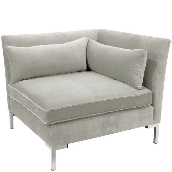 4Pc Alexis Sectional With Silver Metal Y Legs – Skyline With 4Pc Alexis Sectional Sofas With Silver Metal Y Legs (View 3 of 15)