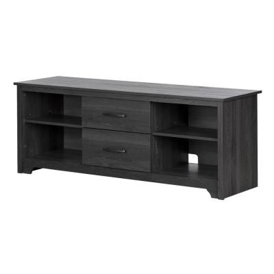 55 – 60 – Tv Stands – Living Room Furniture – The Home Depot With Preferred Wide Tv Stands Entertainment Center Columbia Walnut/black (View 3 of 15)