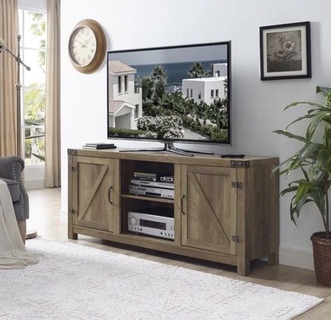 58 Inch Tv Stand Rustic Farm Barn Style Media Center Inside Fashionable Rustic Tv Stands For Sale (Photo 1 of 15)