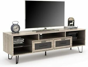 60'' Tv Stand Cabinet Console Furniture With Drawers With Recent Zimtown Modern Tv Stands High Gloss Media Console Cabinet With Led Shelf And Drawers (Photo 11 of 15)