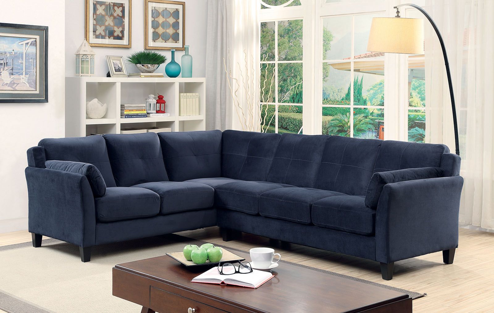 6368nv Nvay Blue Contemporary Sectional Sofa Furniture Of Within Paul Modular Sectional Sofas Blue (View 3 of 15)