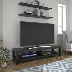 65 Inch Wood Tv Stand Unit W/ Open Shelf Entertainment Regarding Favorite Betton Tv Stands For Tvs Up To 65" (View 6 of 15)