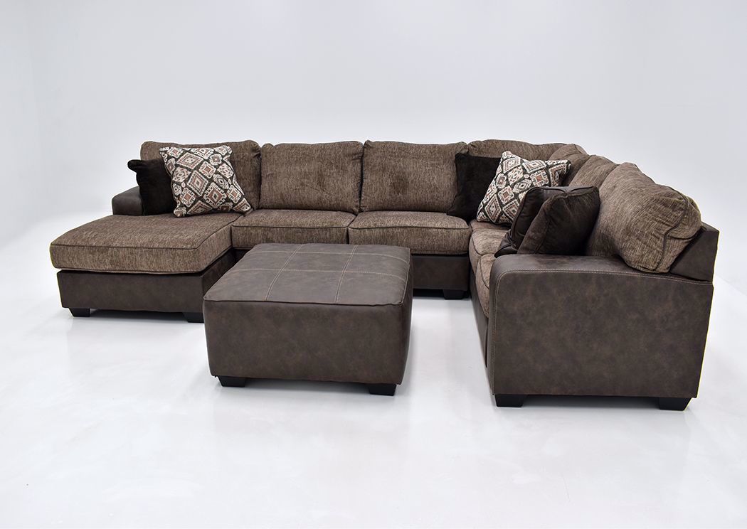 Abalone Sectional Sofa Left – Brown | Home Furniture Plus With Regard To Hannah Left Sectional Sofas (View 11 of 15)