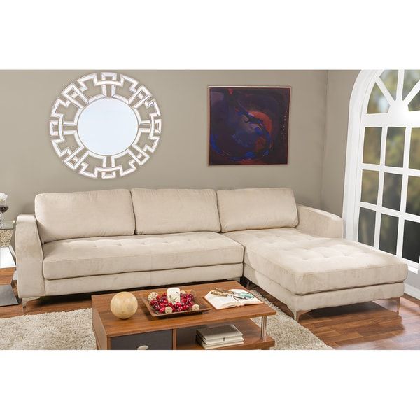 Agnew Contemporary Beige Fabric Right Facing Sectional For Hannah Right Sectional Sofas (View 12 of 15)