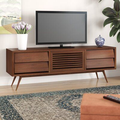 Allmodern Chantrell Solid Wood Tv Stand For Tvs Up To 78 In Most Recently Released Ansel Tv Stands For Tvs Up To 78&quot; (Photo 11 of 15)