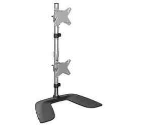 Aluminum Vertical Dual Lcd Led Monitor Vesa Desk Stand Throughout Newest Upright Tv Stands (Photo 13 of 15)