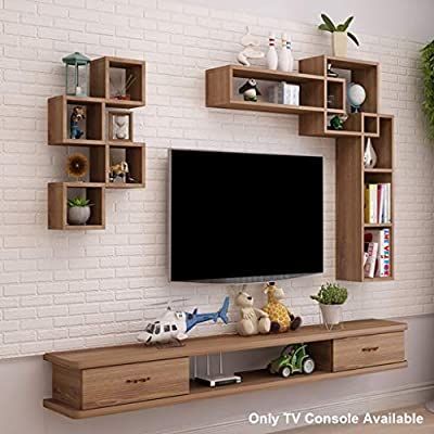 Amazon: Floating Shelf Floating Shelf Wall Mounted Tv Regarding Fashionable Horizontal Or Vertical Storage Shelf Tv Stands (View 7 of 15)