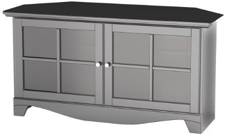 Amazon – Nexera 102506 Pinnacle Corner Tv Stand, 49 For Well Known Conrad Metal/Glass Corner Tv Stands (View 13 of 15)