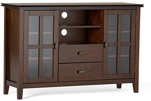 Amazon: Simpli Home Artisan Solid Wood Tv Media Stand In 2018 Tribeca Oak Tv Media Stand (View 8 of 15)