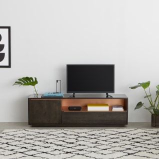 Anderson Compact Tv Stand, Mango Wood And Brass (View 11 of 15)