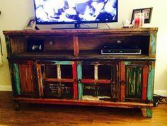 Antique Multi Color Tv Within Widely Used Mainstays Tv Stands For Tvs With Multiple Colors (View 14 of 15)