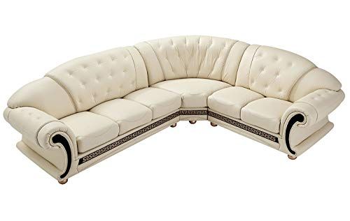 Apolo Traditional Leather Right Hand Facing Sectional Sofa Pertaining To Artisan Beige Sofas (View 13 of 15)