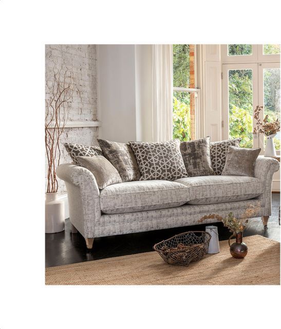 Arabella Grand Pillow Back Sofa | Oldrids & Downtown In Lyvia Pillowback Sofa Sectional Sofas (View 7 of 15)