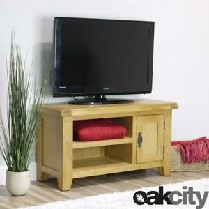 Arklow Oak Small Tv Stand / 90cm Solid Tv Unit / Dvd Pertaining To Most Recently Released Astoria Oak Tv Stands (View 9 of 15)