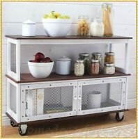 Best And Newest Large Rolling Tv Stands On Wheels With Black Finish Metal Shelf With Regard To Vintage Industrial Bar Cart/Kitchen Island (View 7 of 15)