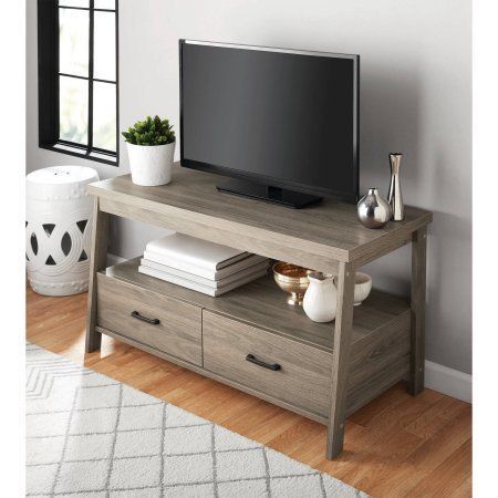 Best And Newest Mainstays Parsons Tv Stands With Multiple Finishes Pertaining To Mainstays Logan Tv Stand For Flat Screen Tvs Up To 47" And (Photo 2 of 15)