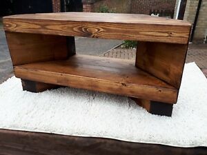Best And Newest Panama Tv Stands With Regard To Corner Rustic Pine Tv Unit Solid Chunky Wood Stand/cabinet (View 3 of 15)