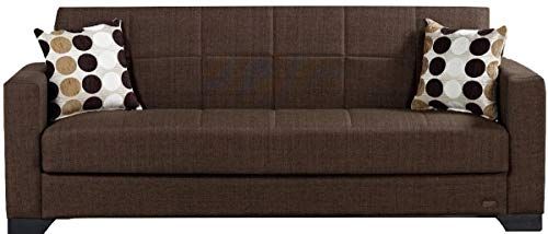 Beyan Sb 2019 Brown Vermont Modern Chenille Fabric Throughout Hugo Chenille Upholstered Storage Sectional Futon Sofas (View 13 of 15)