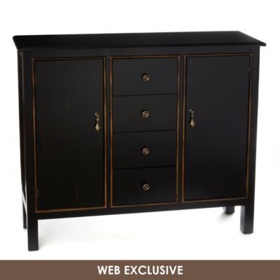Black Cabinets, Cabinet Throughout Preferred Alden Design Wooden Tv Stands With Storage Cabinet Espresso (Photo 10 of 15)
