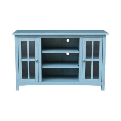 Blue – Tv Stands – Living Room Furniture – The Home Depot With Regard To Most Up To Date Glass Doors Corner Tv Stands For Tvs Upto 42&quot; (View 13 of 15)