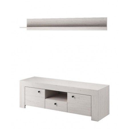 Bmf Renee 8 Modern Tv Stand 155cm Wide & Wall Shelf Drawer Intended For Most Popular Indi Wide Tv Stands (Photo 14 of 15)