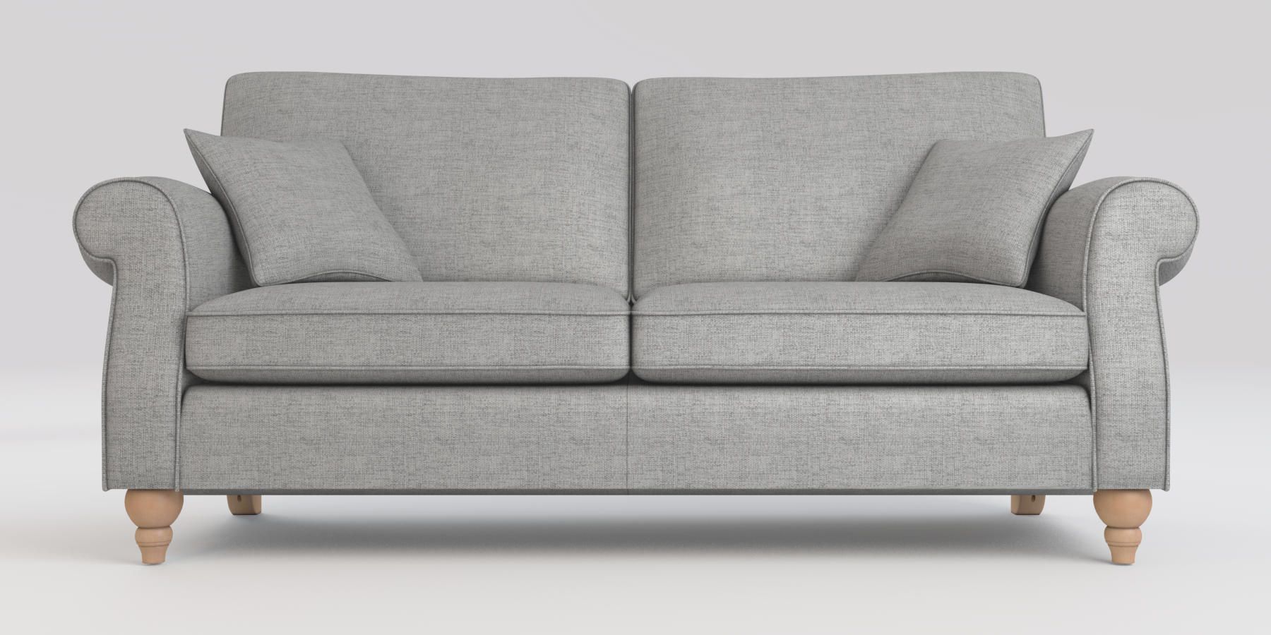 Buy Ashford Firm Sit Large Sofa (3 Seats) Textured Weave Regarding Calvin Concrete Gray Sofas (View 13 of 15)