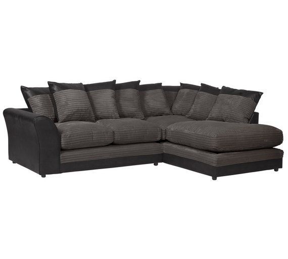 Buy Home Harley Large Fabric Right Hand Corner Sofa With Katie Charcoal Sofas (View 10 of 15)