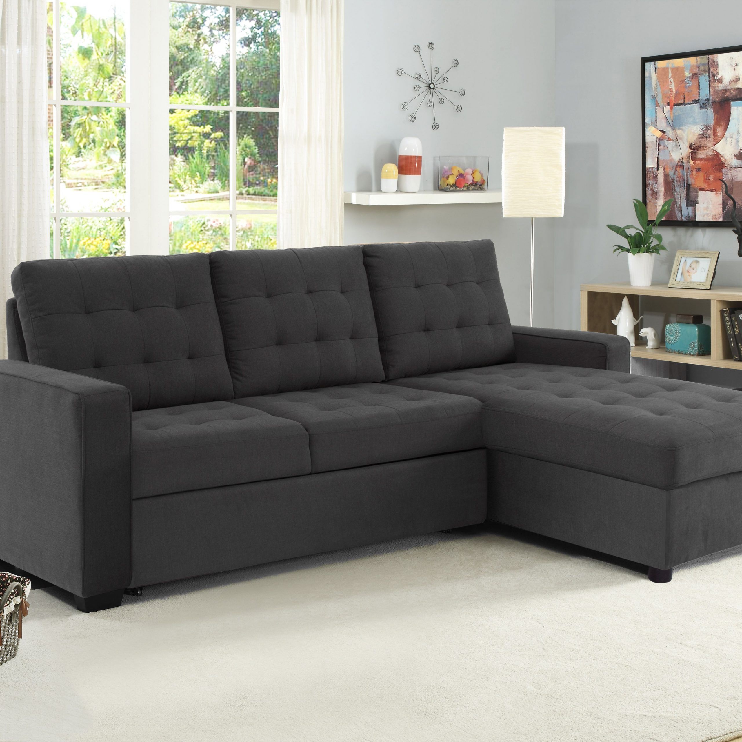 Buy Serta Bostal Sectional Sofa Convertible: Converts Into With Live It Cozy Sectional Sofa Beds With Storage (View 2 of 15)