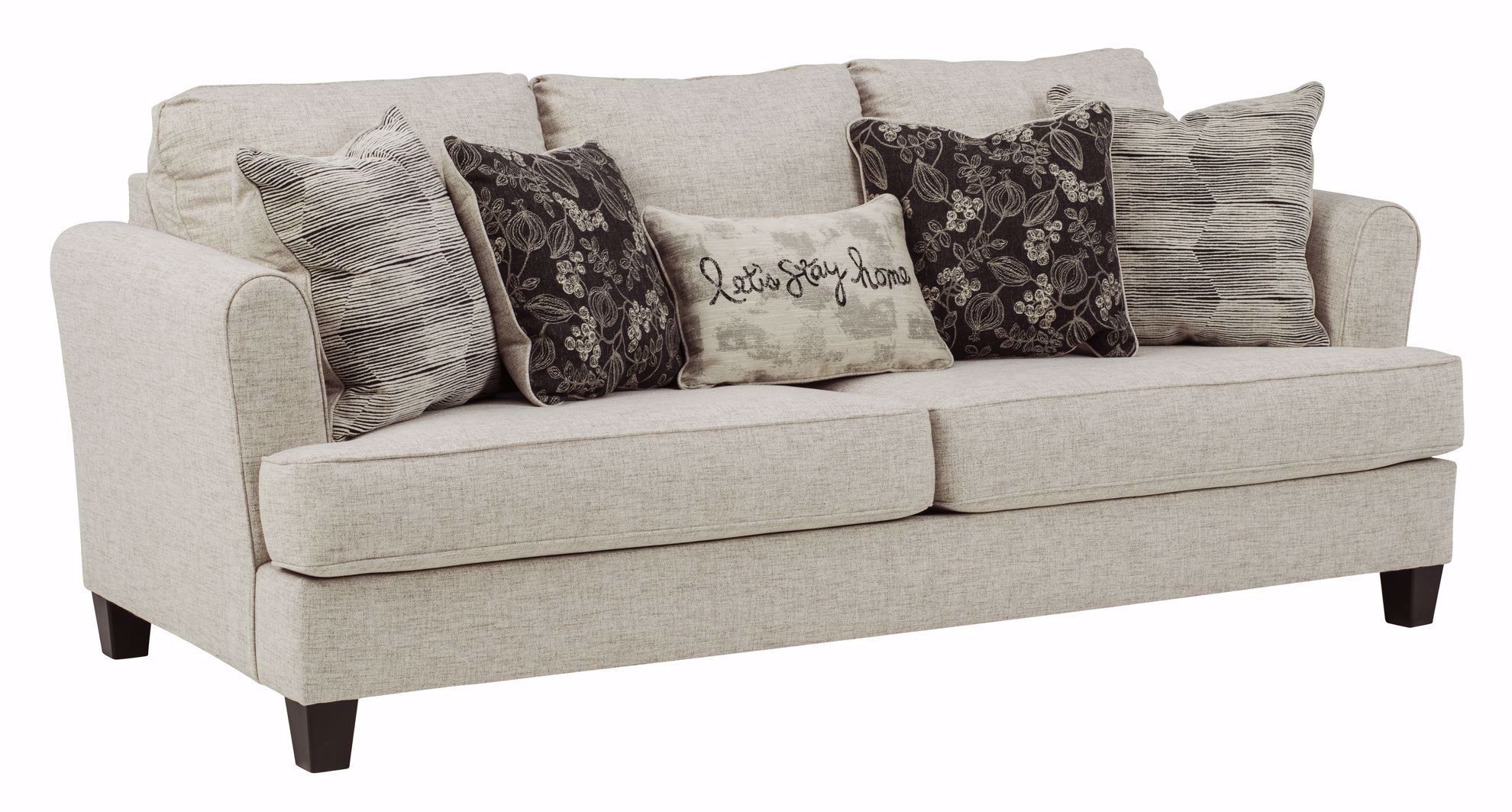 Callisburg Linen Sofa | The Furniture Mart For Gneiss Modern Linen Sectional Sofas Slate Gray (View 3 of 15)