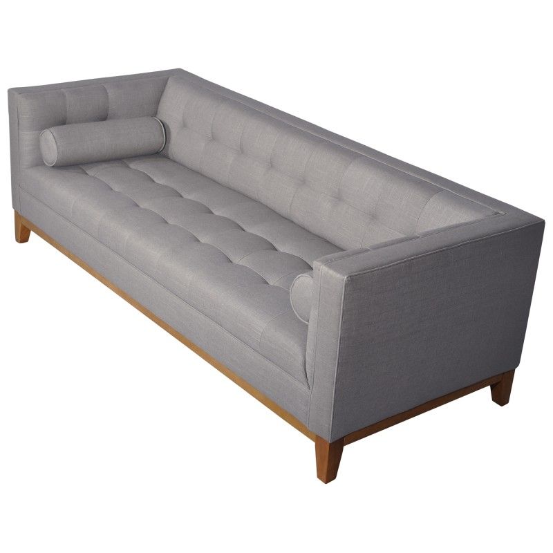 Calvin Fabric Sofa, 3 Seater, Cadet Grey For Calvin Concrete Gray Sofas (View 1 of 15)