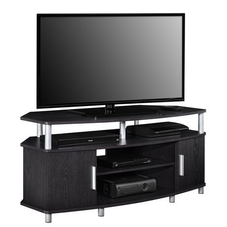 Carson Corner Tv Stand For Tvs Up To 50", Black/cherry Regarding Most Current Edgeware Black Tv Stands (View 11 of 15)