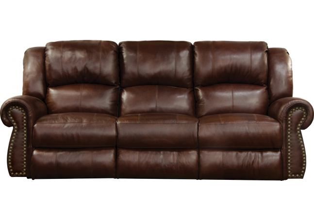 Catnapper Messina Power Headrest Lay Flat Reclining Sofa For Titan Leather Power Reclining Sofas (View 12 of 15)