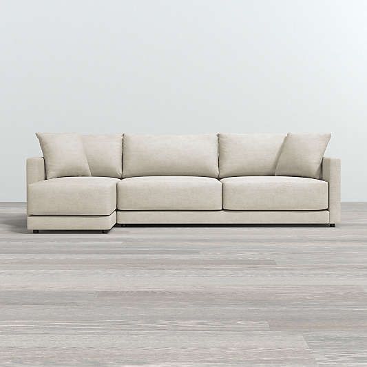 Chaise Sectionals: 2 Piece, 3 Piece & More | Crate And Barrel For Setoril Modern Sectional Sofa Swith Chaise Woven Linen (View 9 of 15)