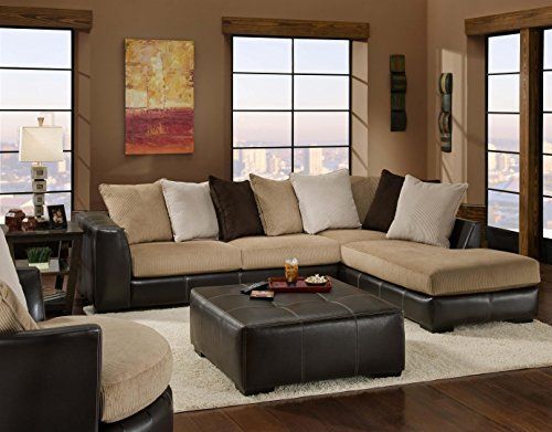 Chelsea Home Furniture Amherst 2 Piece Sectional, San For 2Pc Luxurious And Plush Corduroy Sectional Sofas Brown (View 7 of 15)