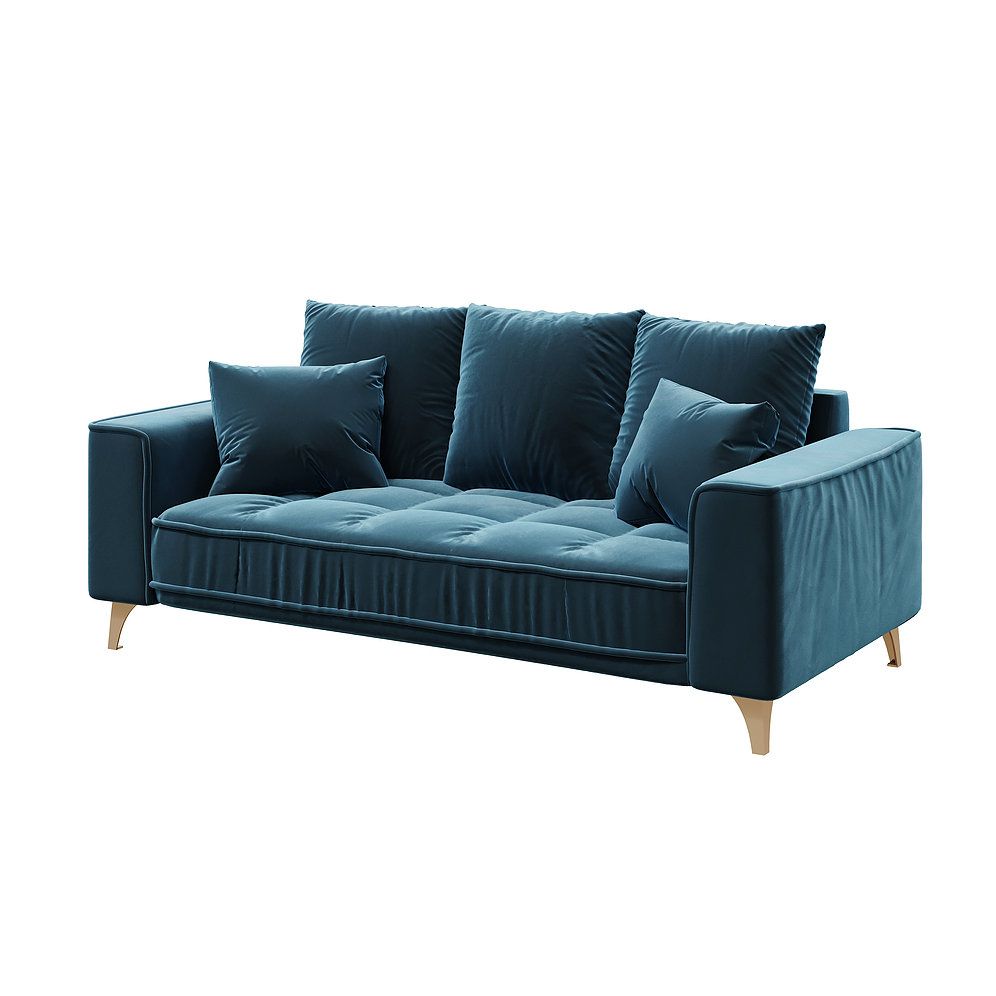 Chloe Dark Navy Blue 2,5 Seater Sofa | Devichy Sofas With Dream Navy 2 Piece Modular Sofas (View 14 of 15)