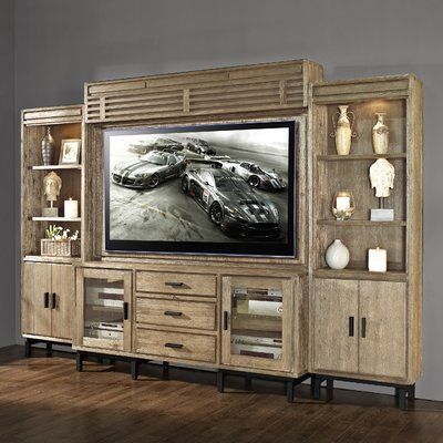 Clermont Solid Wood Entertainment Center For Tvs Up To 70 Inside Most Recently Released Reclaimed Wood And Metal Tv Stands (Photo 1 of 15)