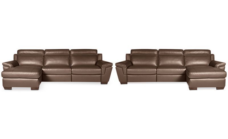 Closeout! Julius 3 Pc Leather Sectional Sofa With Chaise With 3Pc Miles Leather Sectional Sofas With Chaise (View 12 of 15)