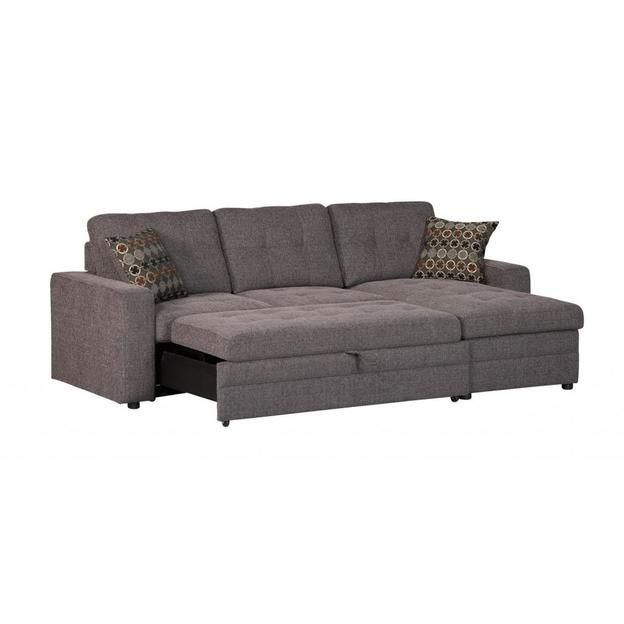 Coaster Coaster Gus Charcoal Chenille Upholstery Small With Hugo Chenille Upholstered Storage Sectional Futon Sofas (View 5 of 15)