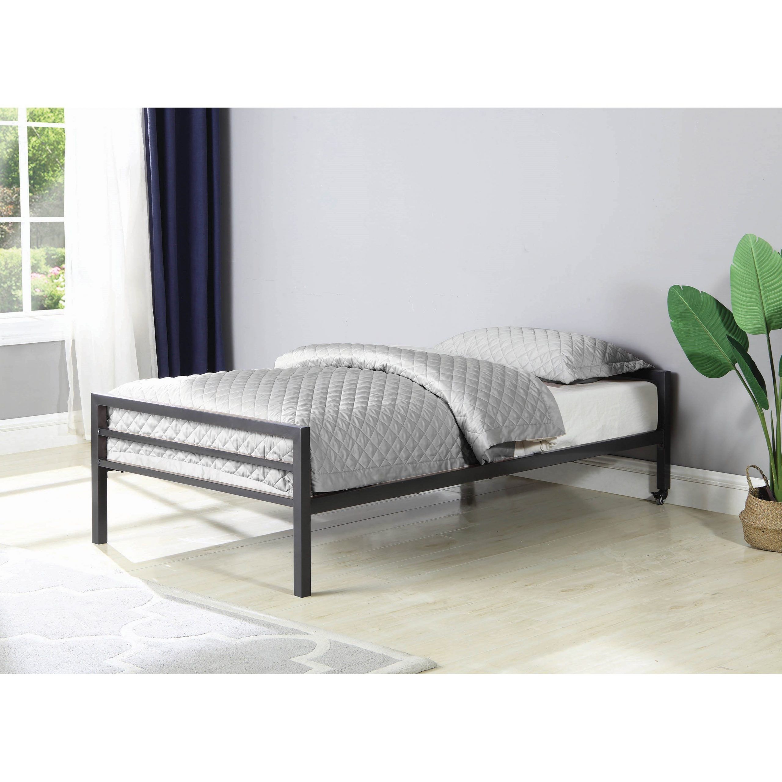 Coaster Hadley Metal Twin Bed | A1 Furniture & Mattress In Hadley Small Space Sectional Futon Sofas (Photo 12 of 15)