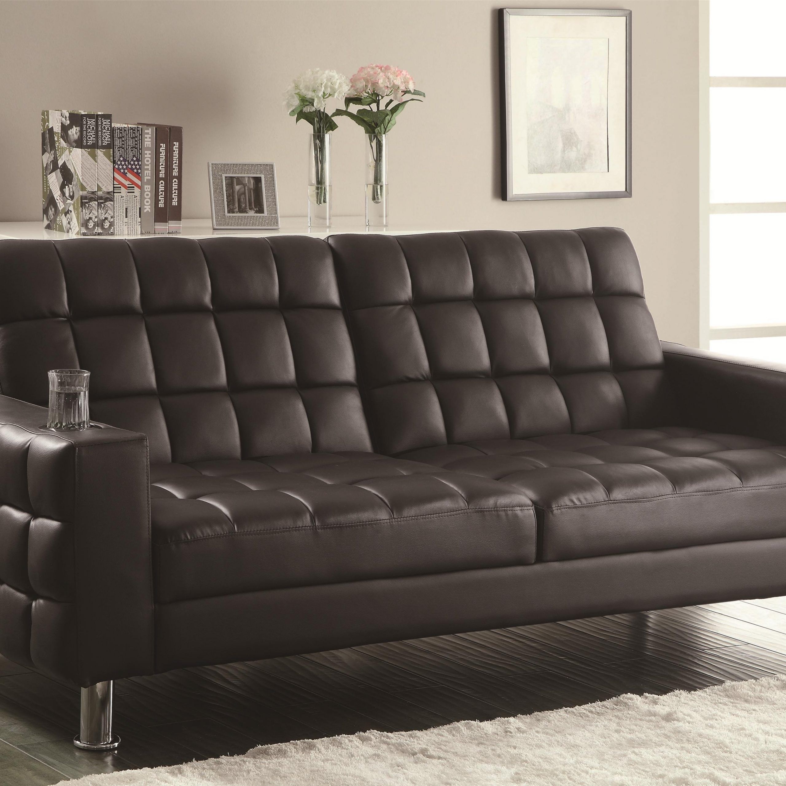 Coaster Sofa Beds And Futons Adjustable Sofa Bed With Cup With Prato Storage Sectional Futon Sofas (View 7 of 15)