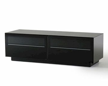 Contemporary Black Matte Lacquer Tv Stand 44ent8152 Inside Well Known Edgeware Black Tv Stands (Photo 7 of 15)