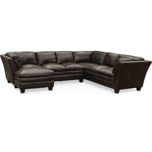 Contemporary Dark Brown Leather 3 Piece Sectional – Capri With 3Pc Faux Leather Sectional Sofas Brown (View 15 of 15)