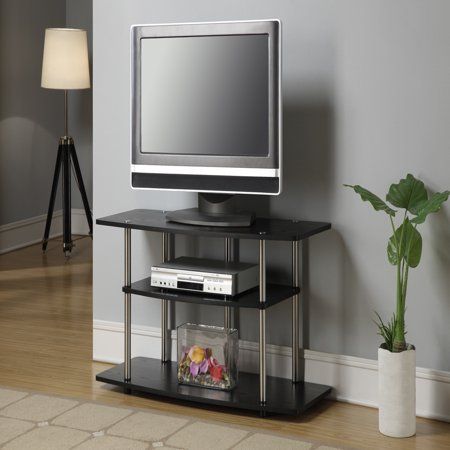 Convenience Concepts Designs2go No Tools 3 Tier Wide Tv Intended For Popular Wide Tv Cabinets (Photo 9 of 15)