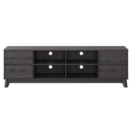Corliving Hollywood Wood Grain Tv Stand With Drawers For With Recent Bustillos Tv Stands For Tvs Up To 85&quot; (View 5 of 15)