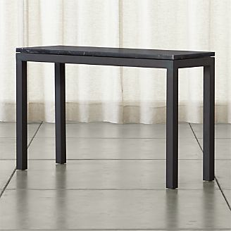 Featured Photo of 15 The Best Parsons Walnut Top & Dark Steel Base 48x16 Console Tables