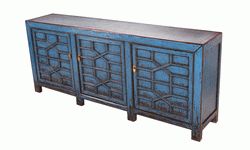 Current Alden Design Wooden Tv Stands With Storage Cabinet Espresso Regarding Unique Blue Sideboard Cabinet Media Console Solid Wood Los (View 12 of 15)
