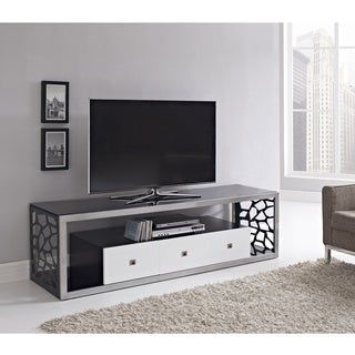 Current All Modern Tv Stands With Regard To Shop Black Glass Modern 70 Inch Tv Stand – Free Shipping (View 8 of 15)