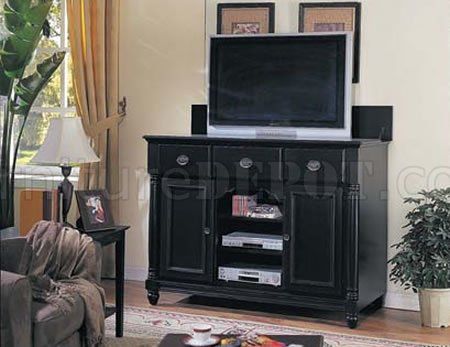 Current Modern Black Tabletop Tv Stands In Black Color Contemporary Tv Stand With Tv Lift Design (Photo 5 of 15)