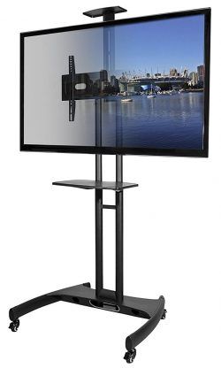 Current Rolling Tv Cart Mobile Tv Stands With Lockable Wheels With Top 10 Best Rolling Tv Stands In  (View 1 of 15)